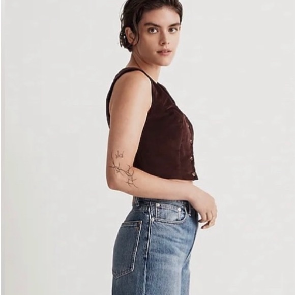 Madewell corduroy vest with mother of pearl buttons - Picture 7 of 8